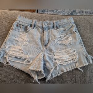 American Eagle Denim Cutoff Distressed Jeans Shorts Size 4